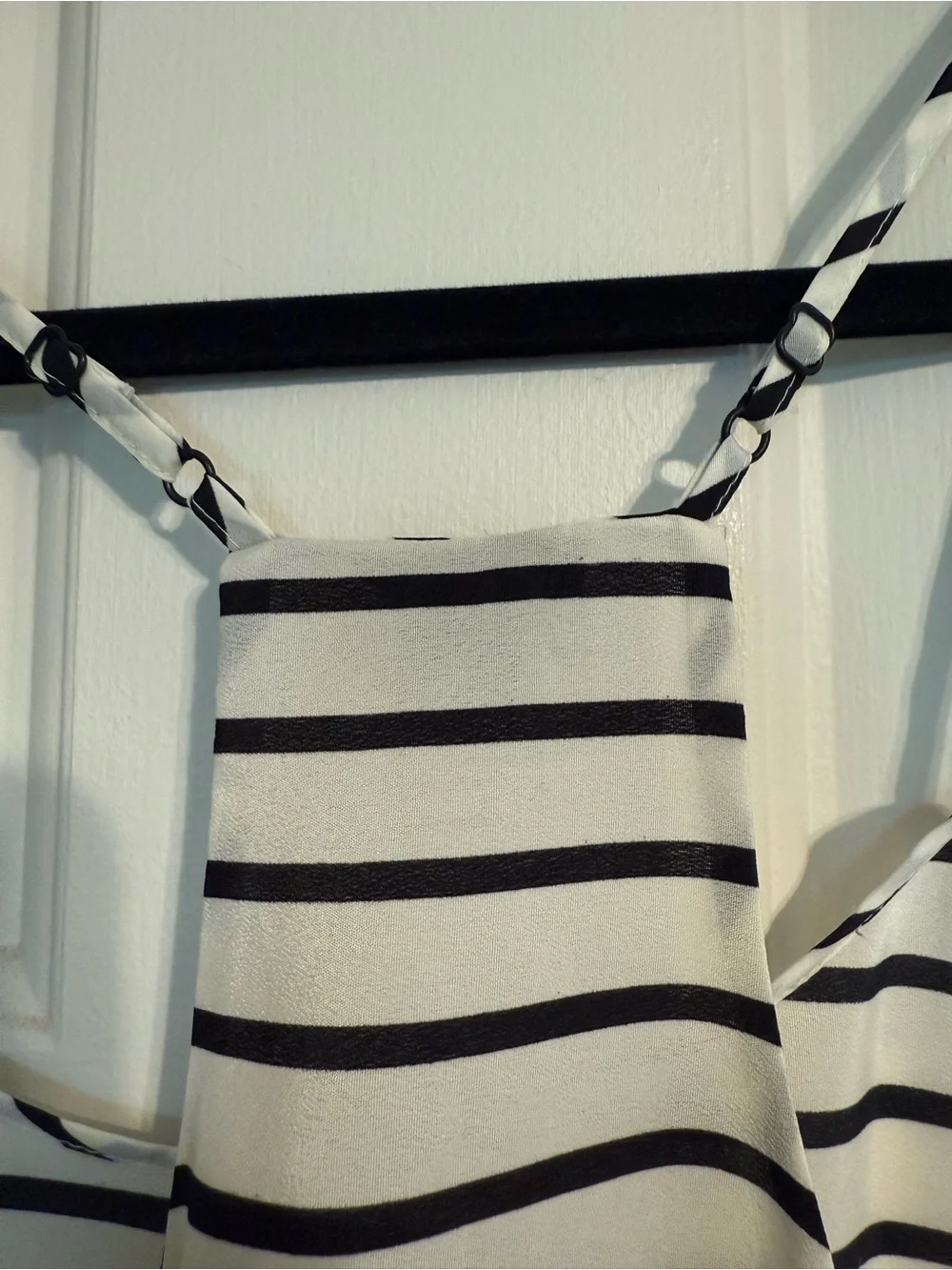 J. Crew Black & White Striped Racerback Cami